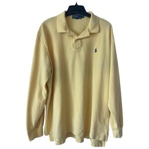 RALPH LAUREN Men's YELLOW Long Sleeve POLO Shirt size: XL